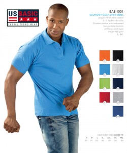 US Basic Mens Economy Golf shirt