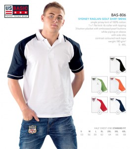 US Basic Sydney Raglan Polo Shirt