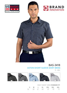 Aspen Shorts Sleeve Mens Workwear Shirt US Basic South Africa