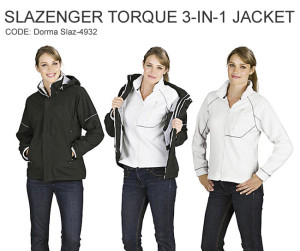 slazenger torque ladies jacket three in one